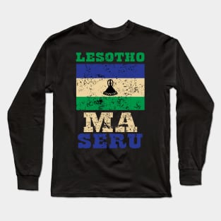 Flag of Lesotho Long Sleeve T-Shirt